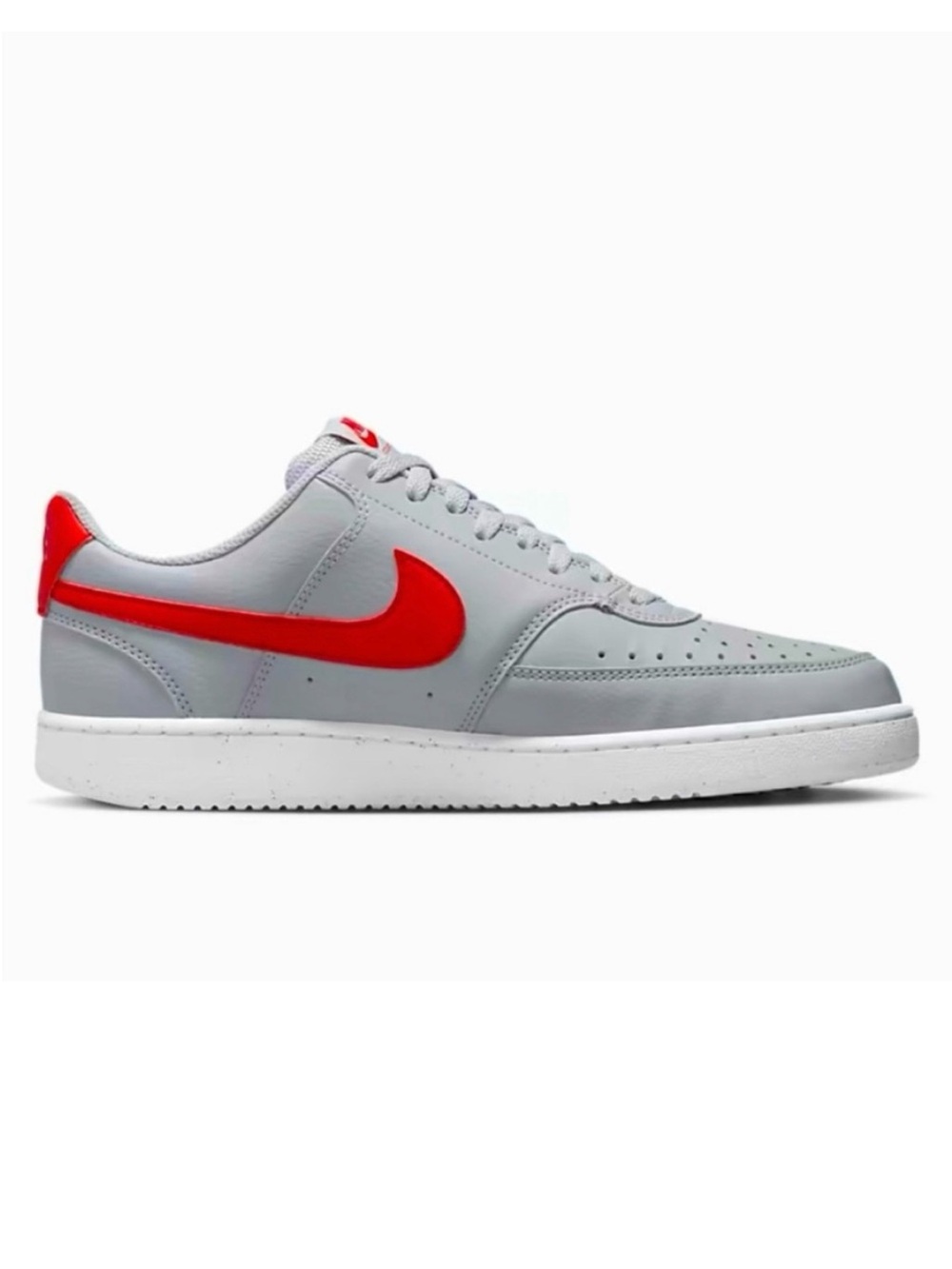 Nike Court Vision Next Nature Low Wolf Grey University Red Sneakers
